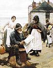 Walter Langley When the Boats are Away painting